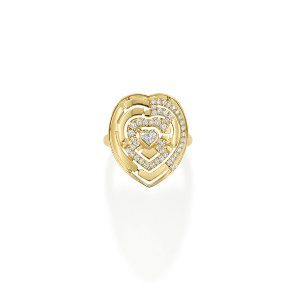 Robinson Pelham Labyrinth Diamond Heart Ring