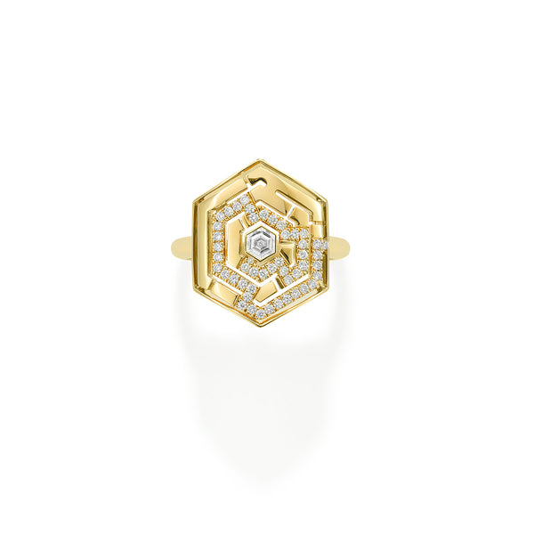 Robinson Pelham Labyrinth Hexagon Ring