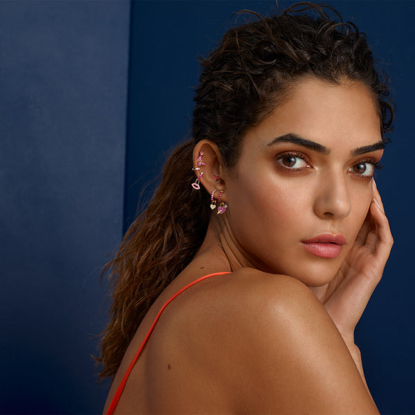 Robinson Pelham Lips Pink Sapphire EarWish