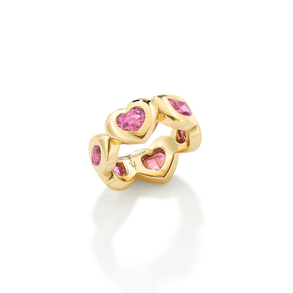 robinson pelham Medium Pink Eye Love U Ring