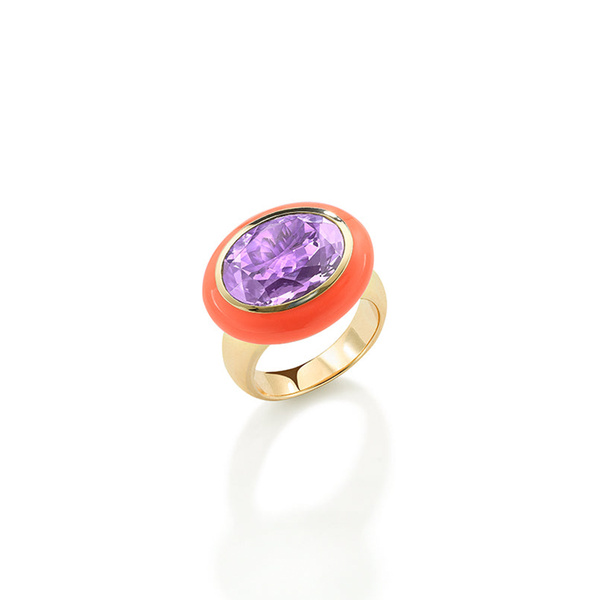 robinson pelham Mid Purple Amethyst Arena Ring