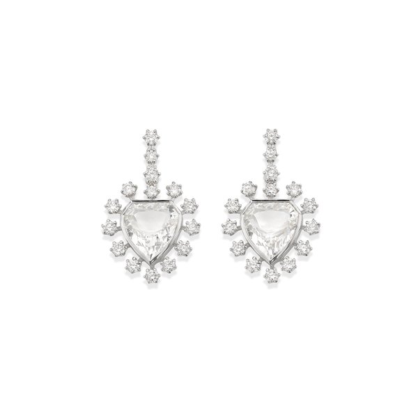 robinson pelham Mini Daystar Rock Crystal Earrings