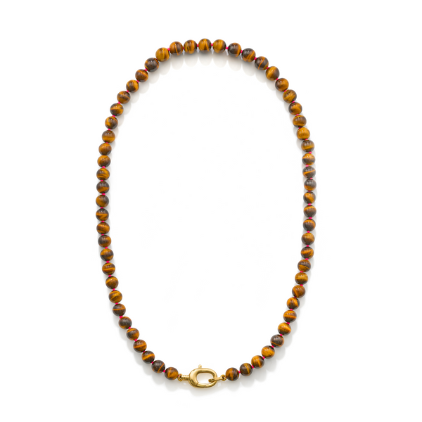 robinson pelham Rebel Tigers Eye Bead Necklace