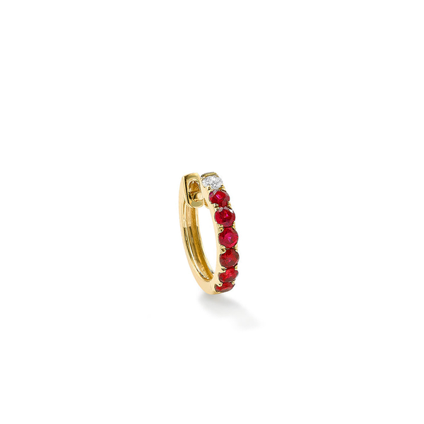 robinson pelham Single Orb Hoop Ruby Midi