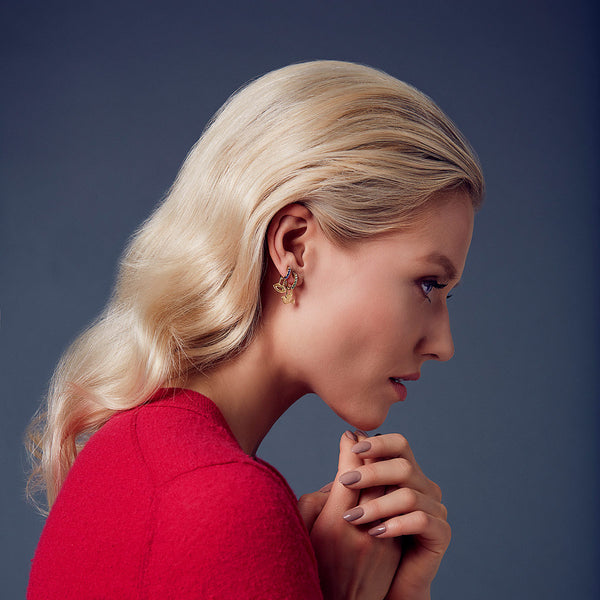 Robinson Pelham Single Orb Hoop Tsavorite Large