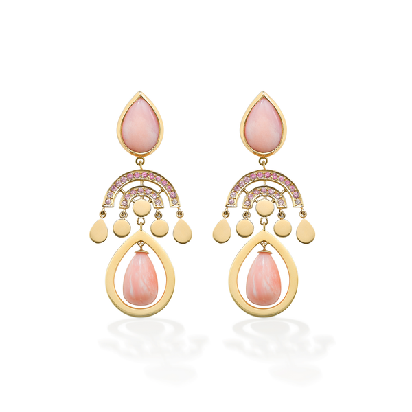 robinson pelham Siren Earrings Pink Opal