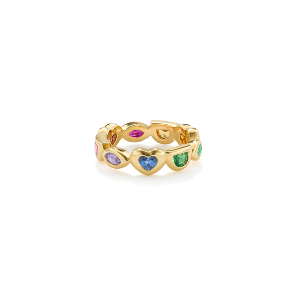 Robinson Pelham Small Rainbow Eye Love U Ring