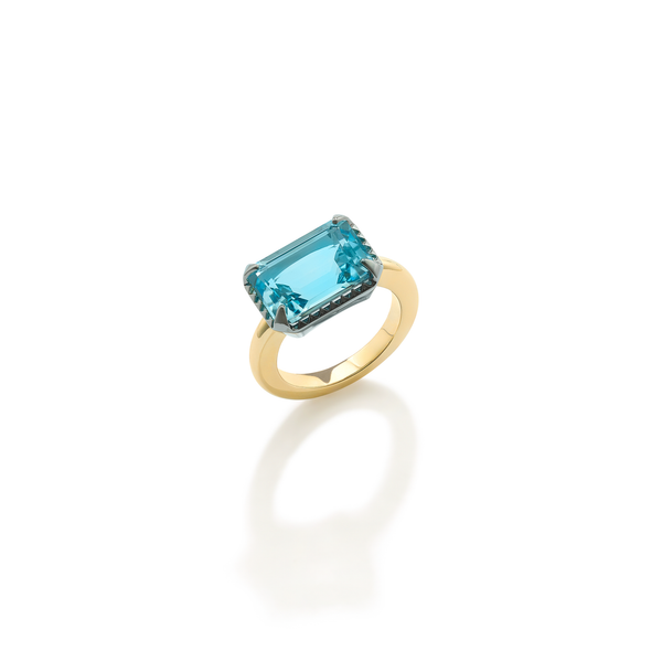 robinson pelham Snap ring Blue Topaz