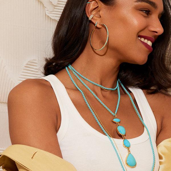 Robinson Pelham SuperG Diamond And Turquoise Orbs