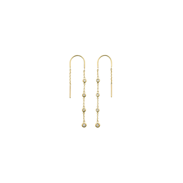 robinson pelham Thread Diamond Earrings