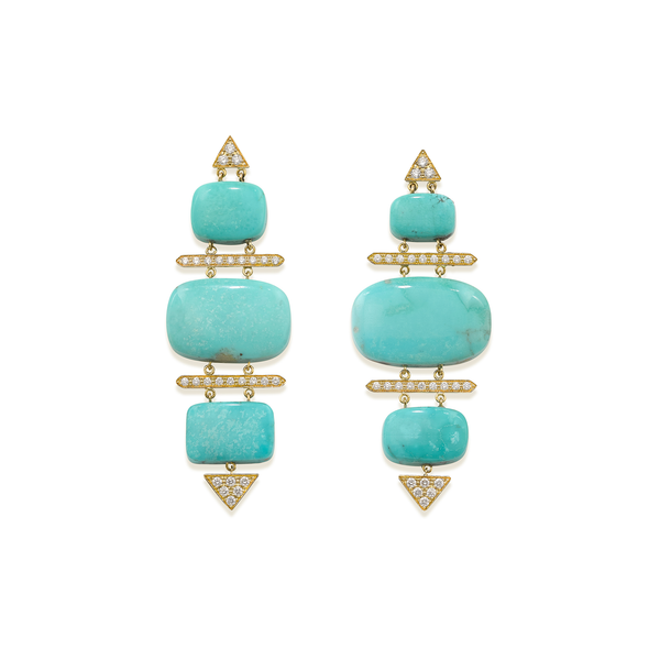 robinson pelham Totem Turquoise Earrings