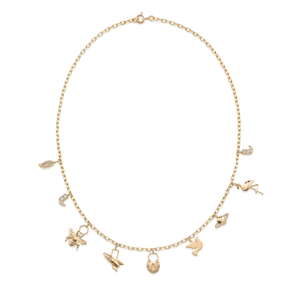 robinson pelham Wish Necklace Diamond Yellow Gold