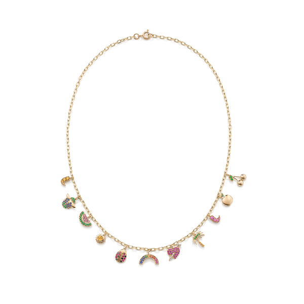 robinson pelham Wish Necklace Rainbow Sapphires