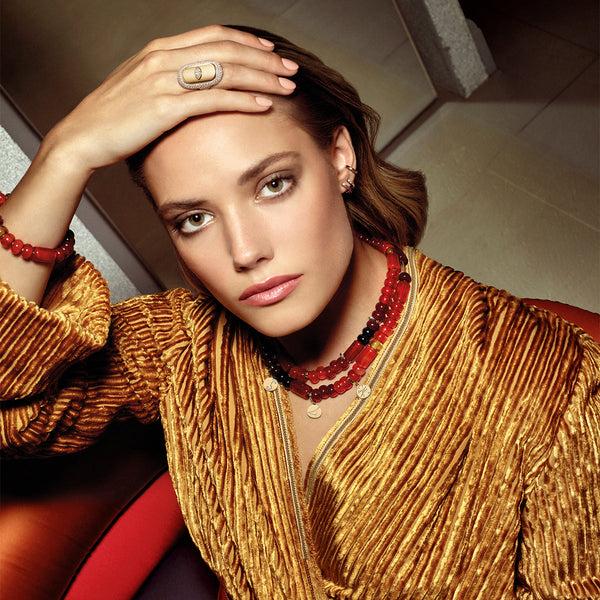 Robinson Pelham Single Orb Hoop Orange Sapphires Midi