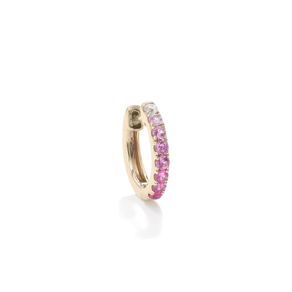 robinson pelham Single Orb Hoop Pink Sapphire Large