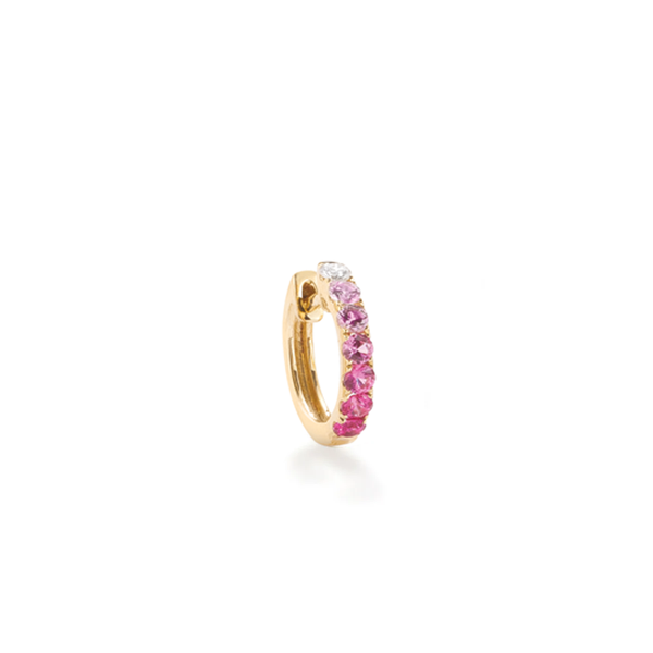 robinson pelham Single Orb Hoop Pink Sapphires Midi