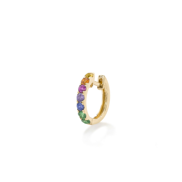 robinson pelham Single Orb Hoop Rainbow Sapphires Midi