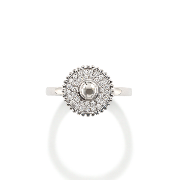 robinson pelham Spinner ring with diamonds in 14ct white gold