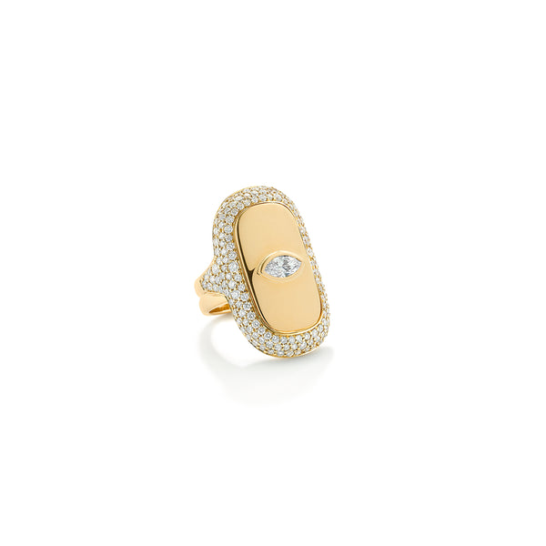 robinson pelham Synchronicity Yellow Gold and Diamond Ring