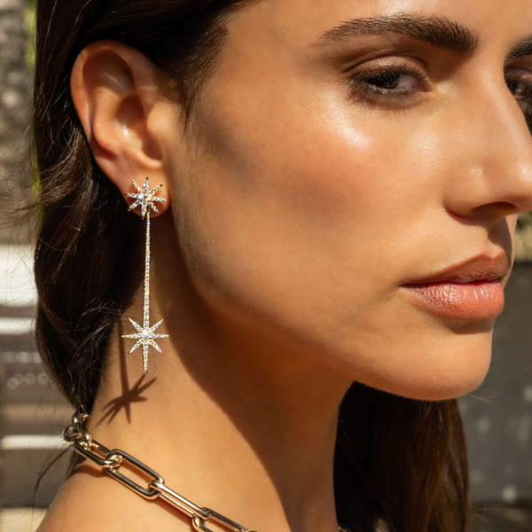 Robinson Pelham Tsar Star Blaze Pink Sapphire Studs And Drops