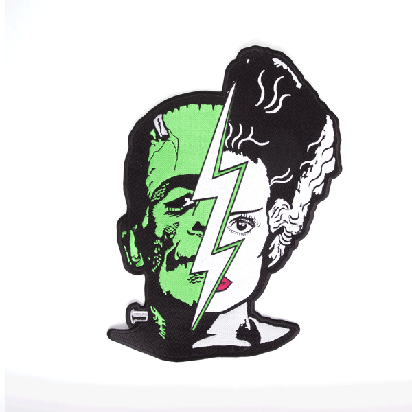 rock rebel Bride Of Frankenstein Half Face Large Patch