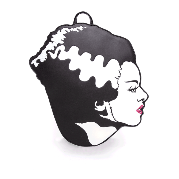 rock rebel Bride of Frankenstein Monster Head Backpack