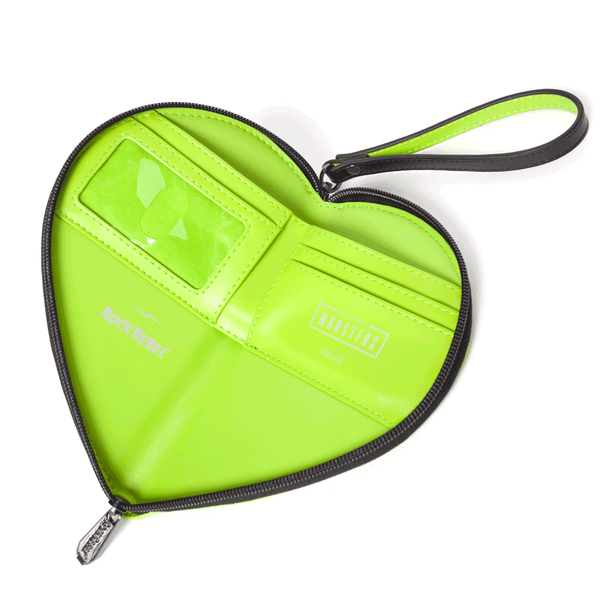 Rock Rebel Bride Of Frankenstein Stitch Heart Wallet