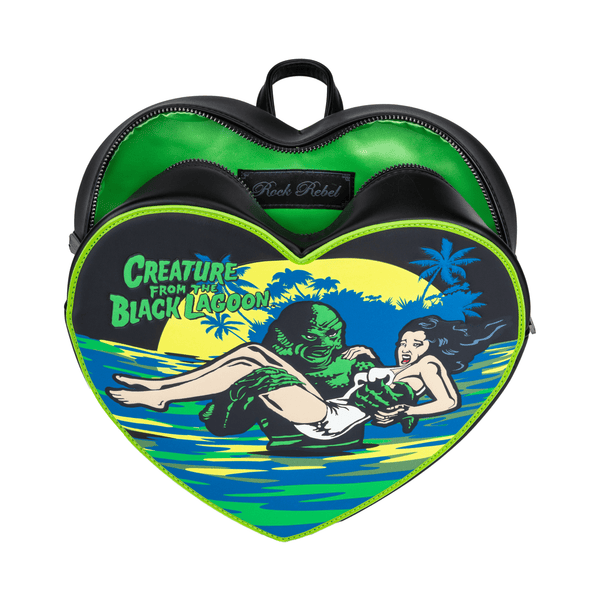 Rock Rebel Creature From The Black Lagoon Heart Backpack