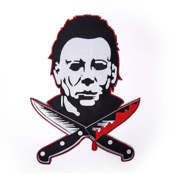 rock rebel Halloween 2 Michael Myers Knives Large Embroidered Patch