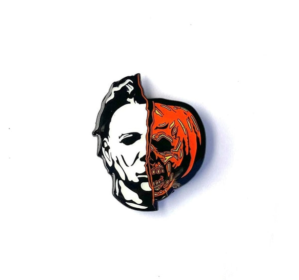 rock rebel Michael Myers Halloween II Half Face Enamel Pin