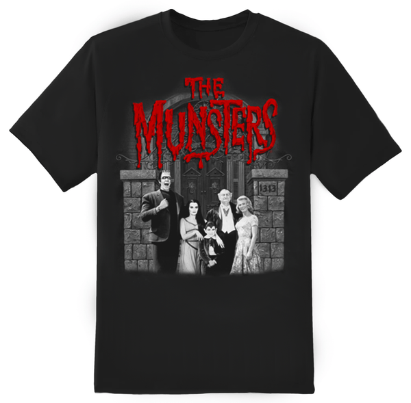 rock rebel Munsters Family Portrait with Red Logo Tee