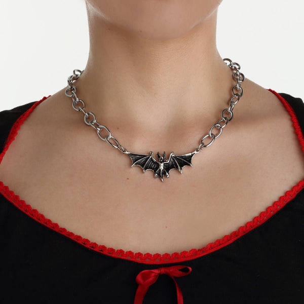 Rock Rebel Bat Chain Necklace
