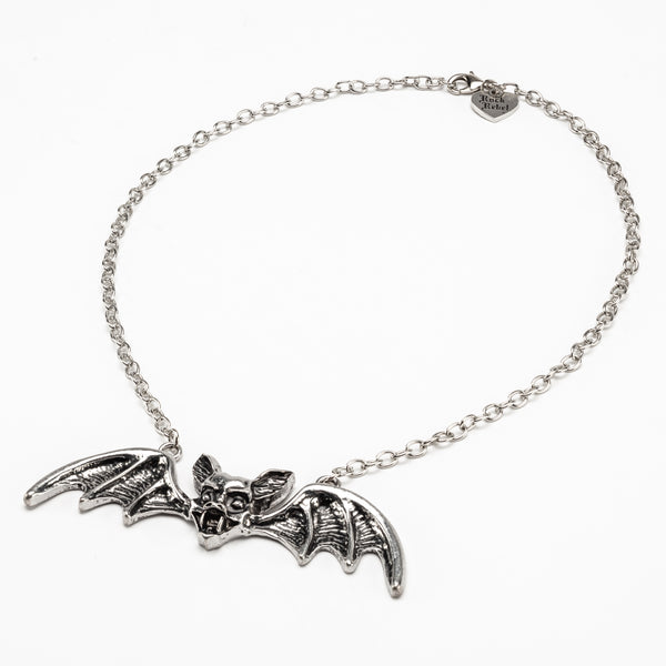 Rock Rebel Bat Pendant Necklace