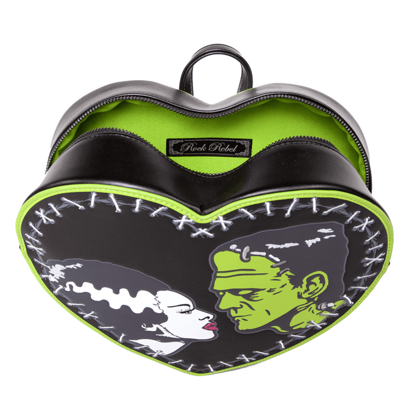 Rock Rebel Bride Of Frankenstein Heart Backpack