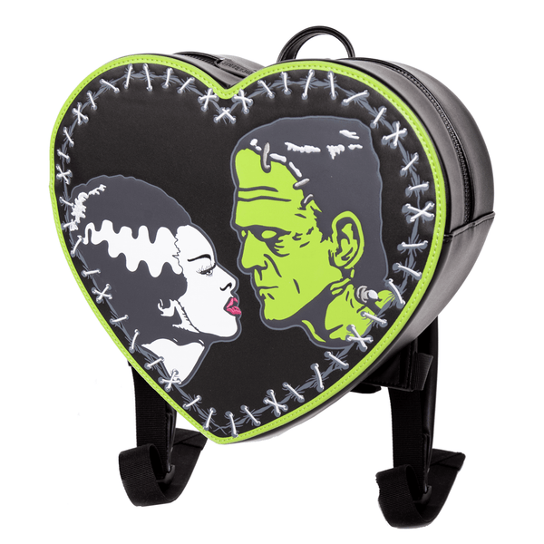 rock rebel Bride of Frankenstein Heart Backpack