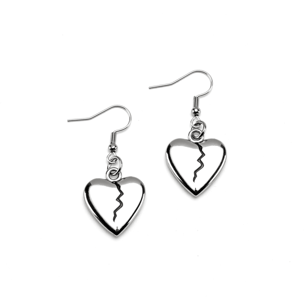 rock rebel Broken Heart Earrings