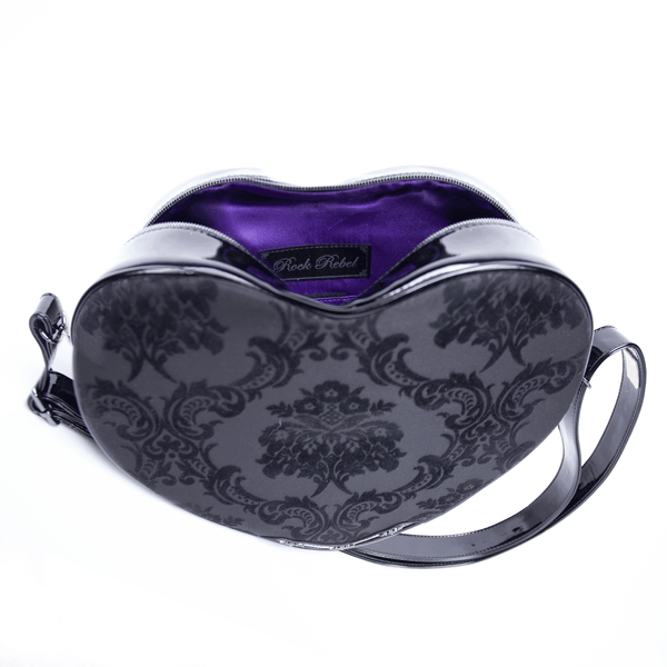 Rock Rebel Damask Heart Shoulder Bag