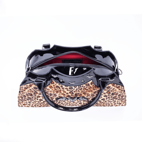 Rock Rebel Leopard Bat Handbag