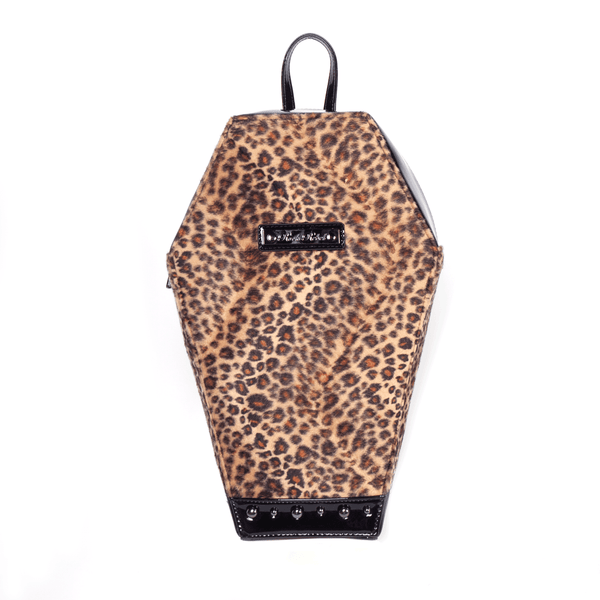 rock rebel Leopard Coffin Backpack