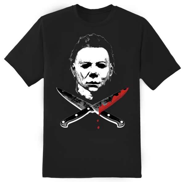 rock rebel Michael Myers Cross Knives Tee