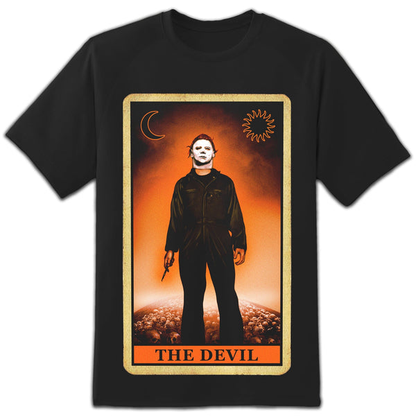 rock rebel Michael Myers Tarot Card Tee