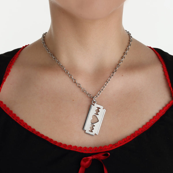 Rock Rebel Razor Pendant Necklace