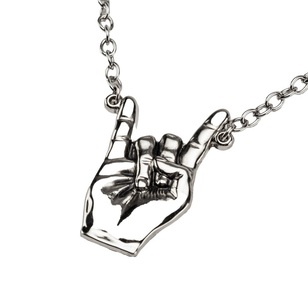 rock rebel Rocker Hand Pendant Necklace