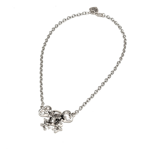 Rock Rebel Skull Key Pendant Necklace