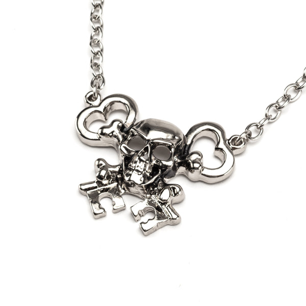 rock rebel Skull Key Pendant Necklace