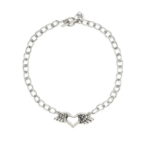 rock rebel Wild at Heart Chain Necklace