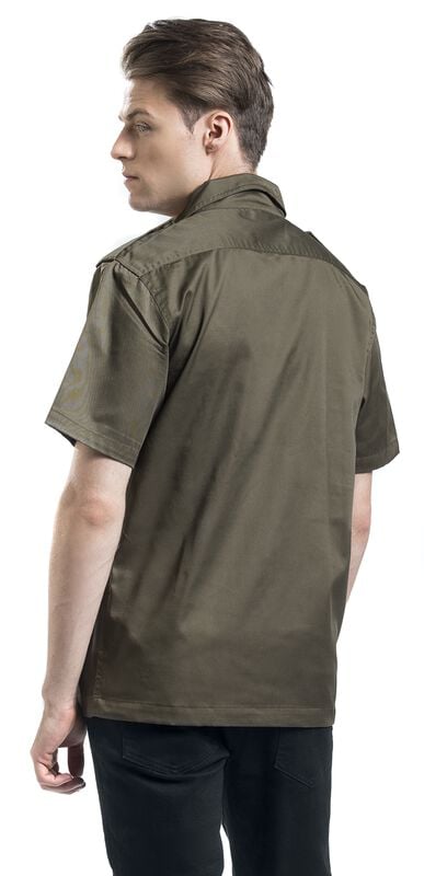 Rock Revival "1/2 Sleeve US Shirt" Short-sleeved Shirt Olive By Brandit