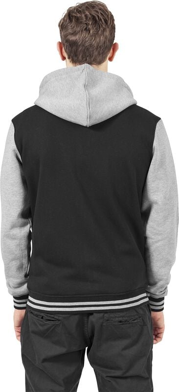 Rock Revival "2-Tone Zip" Hoodie Jacket Black-grey By Urban Classics