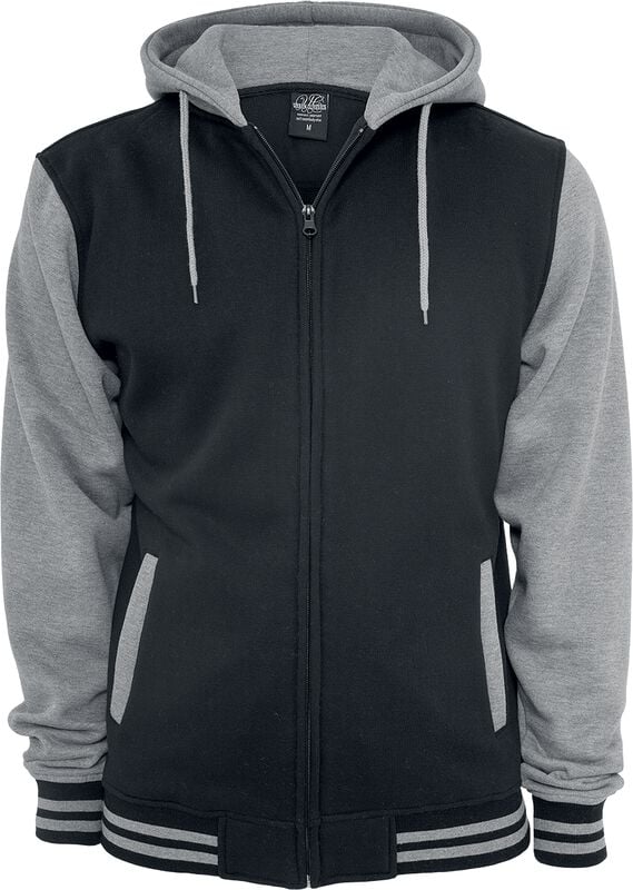 Rock Revival "2-Tone Zip" Hoodie Jacket Black-grey By Urban Classics