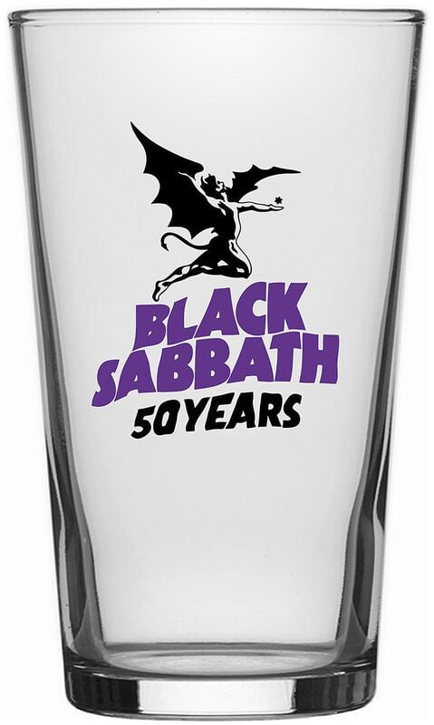 rock revival "50 Years" Beer Glass transparent by Black Sabbath